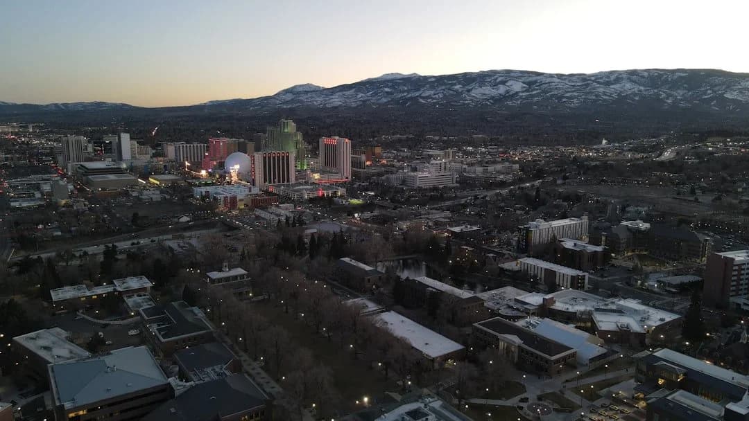 Reno, Nevada at dusk